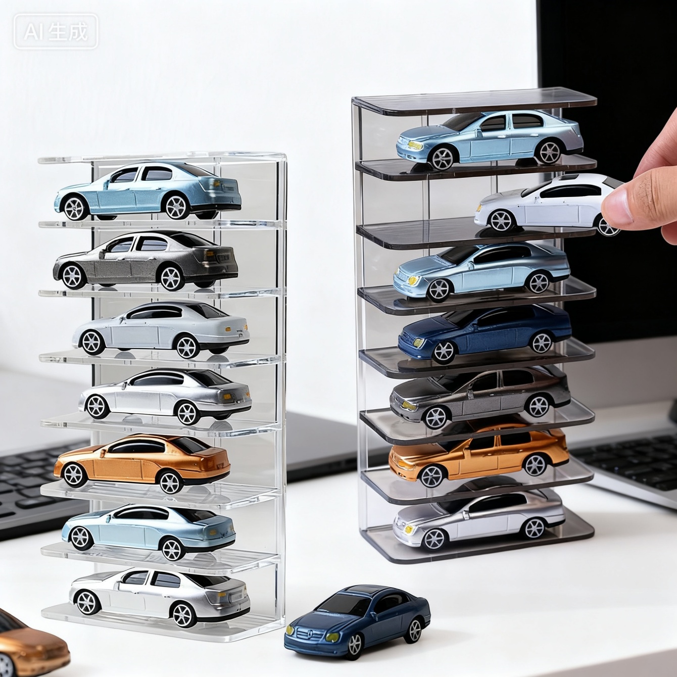 Racing Arcade Cabinet - Acryl vitrine voor speelgoedauto's, displaybox voor